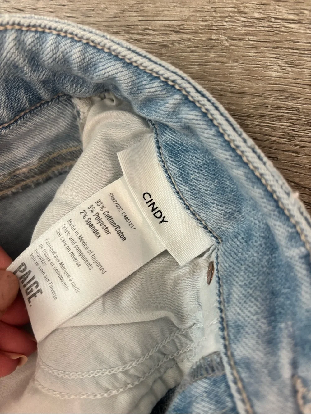 PAIGE Cindy Park Ave Light Blue High-Rise Straight Jeans size 27